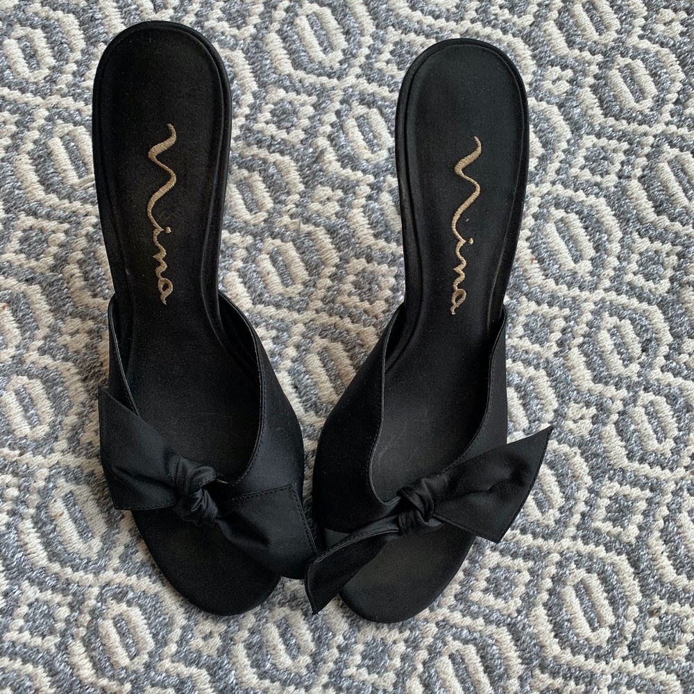 Formal Black Heels Size 9.5